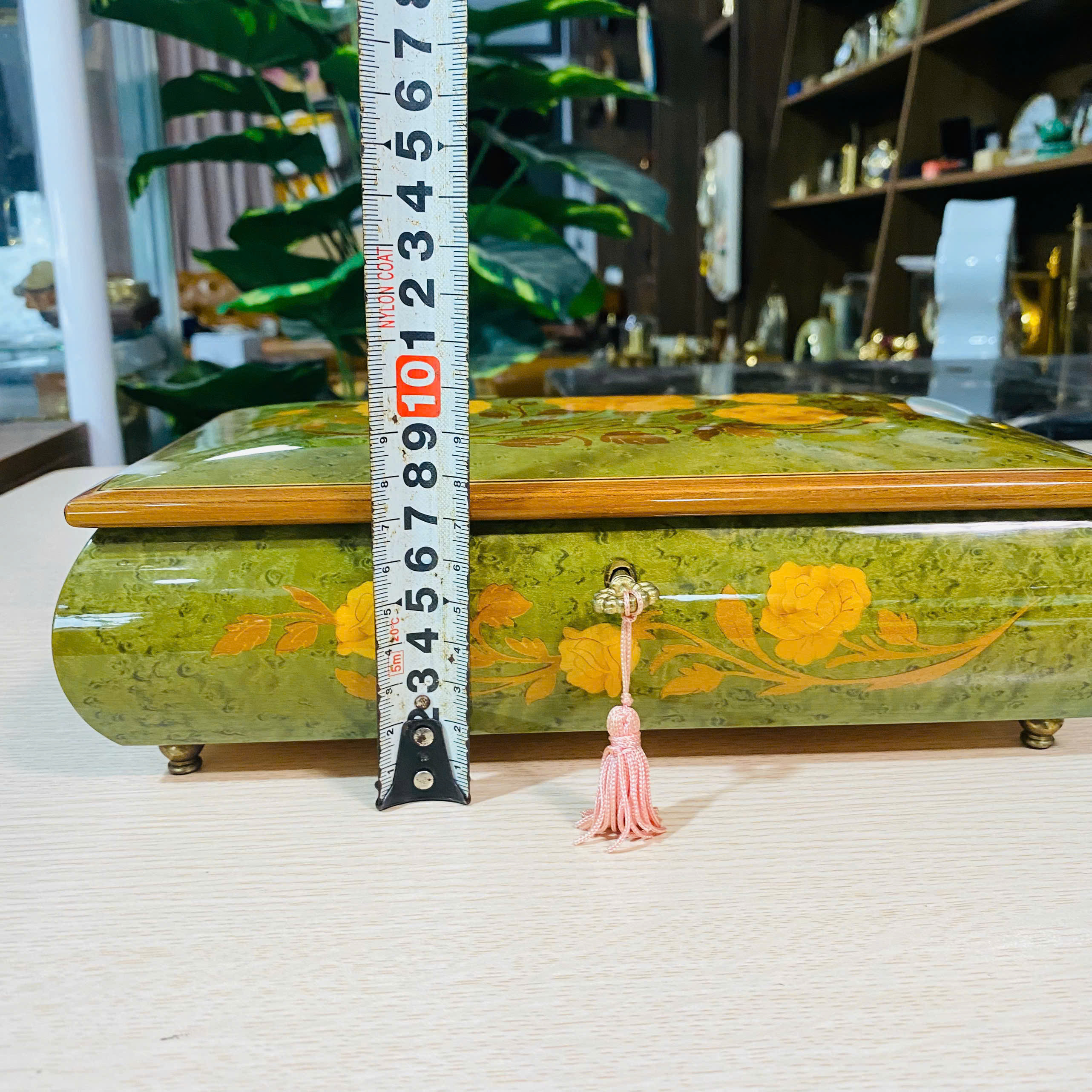 Hộp nhạc đựng đồ trang sức gỗ Italy.