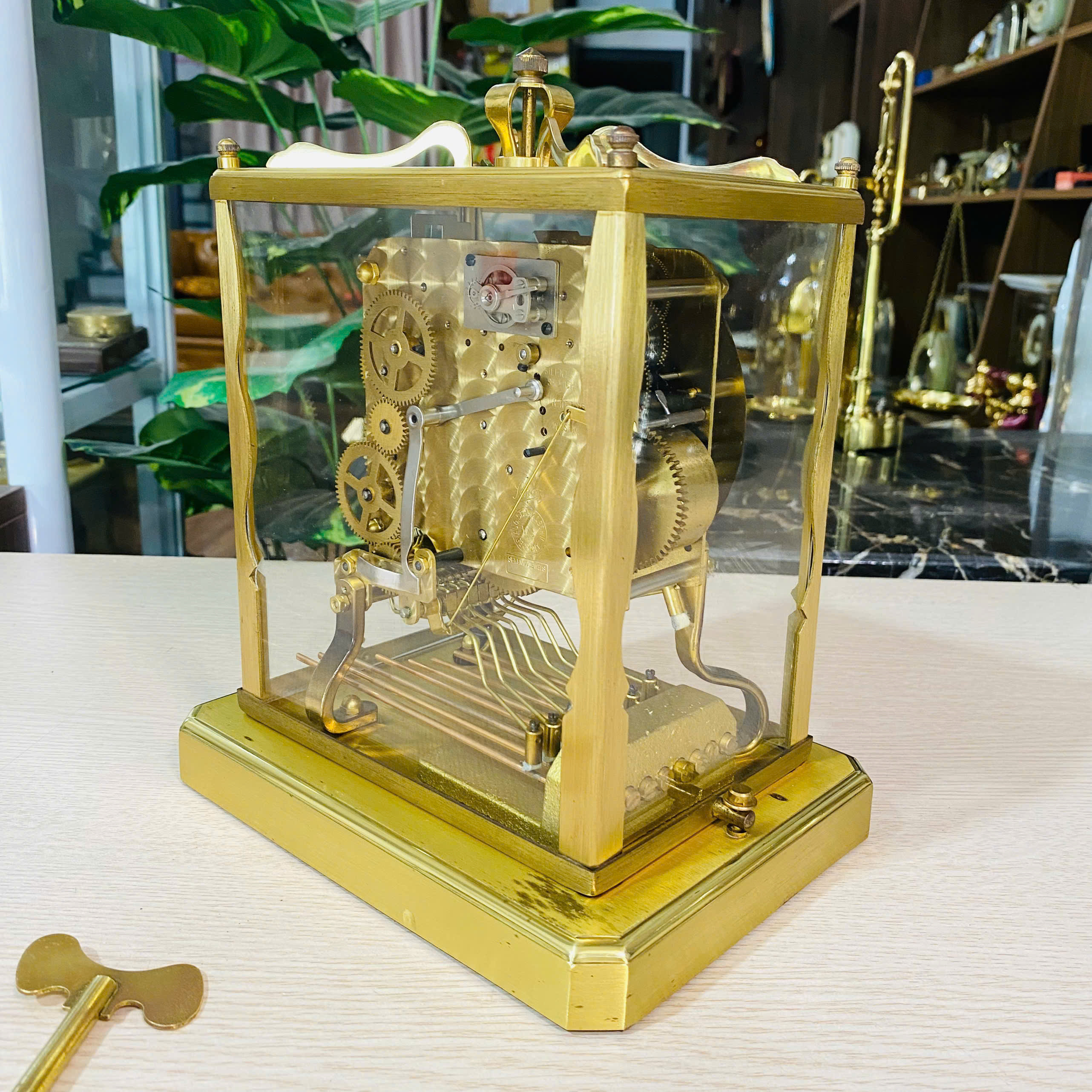 Đồng hồ để bàn Schatz 8 gông 8 búa 3 bản đẹp xuất sắc