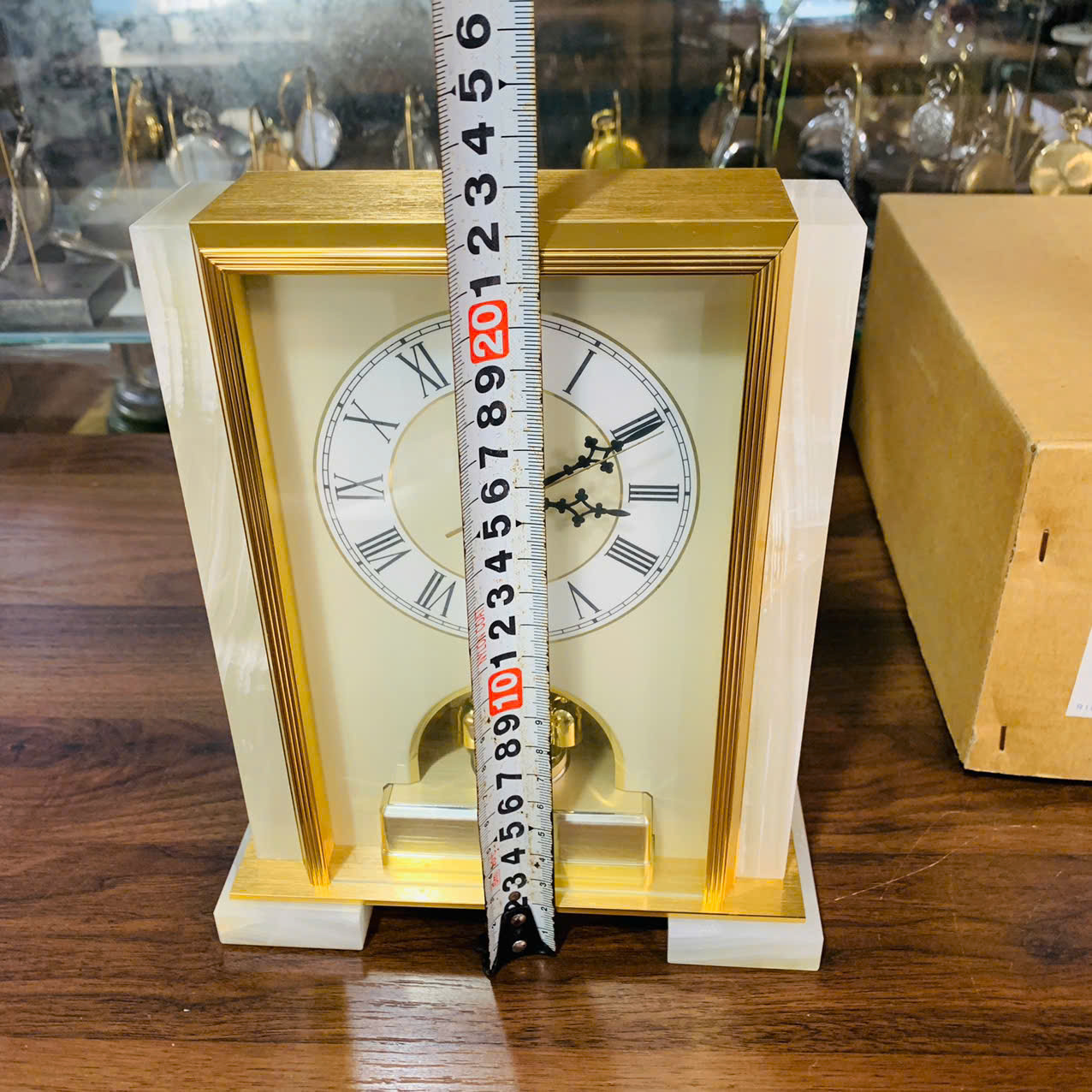Đồng hồ để bàn Citizen đá ngọc Onyx , new full box
