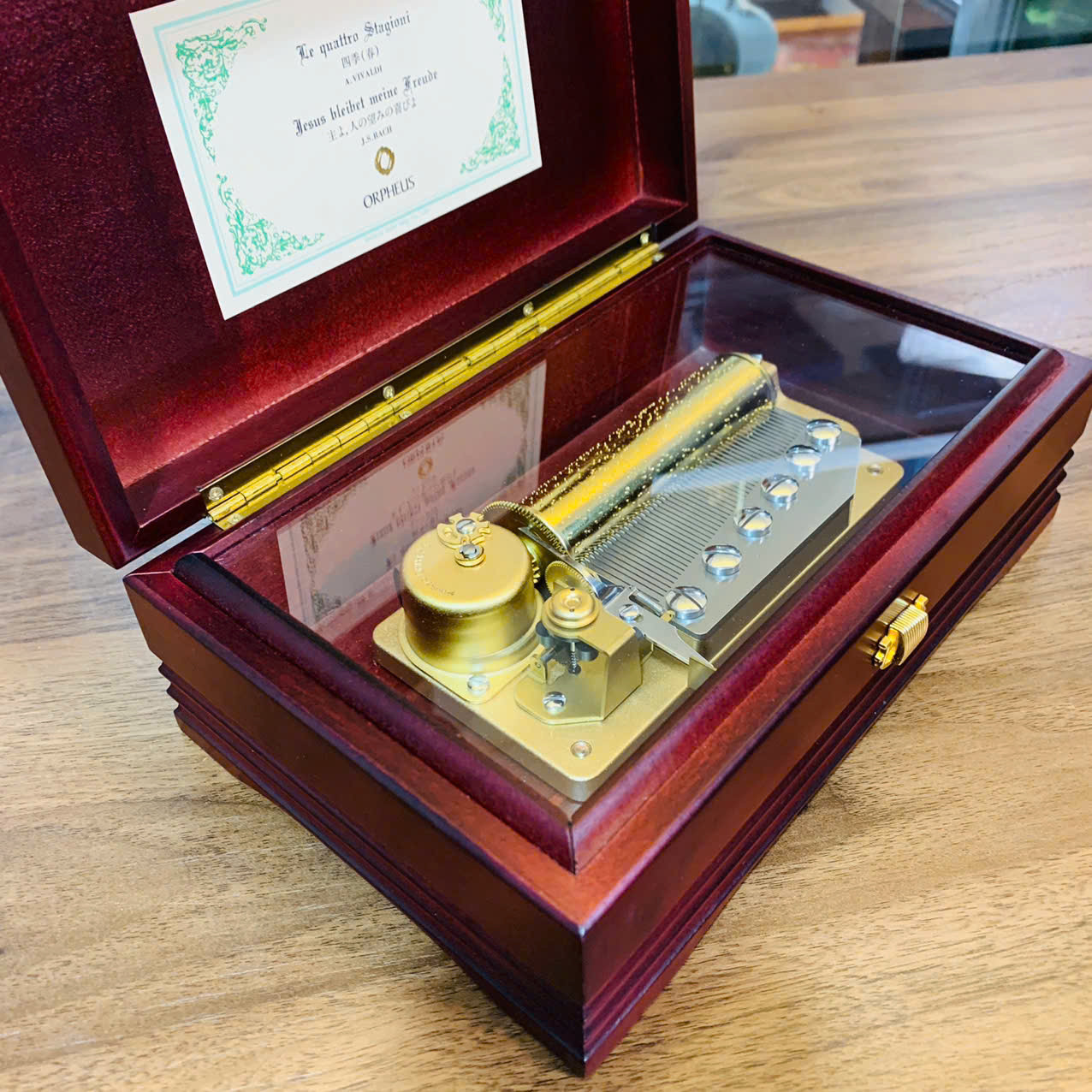 Hộp nhạc Sankyo Orpheus 50 nốt, đẹp xuất sắc