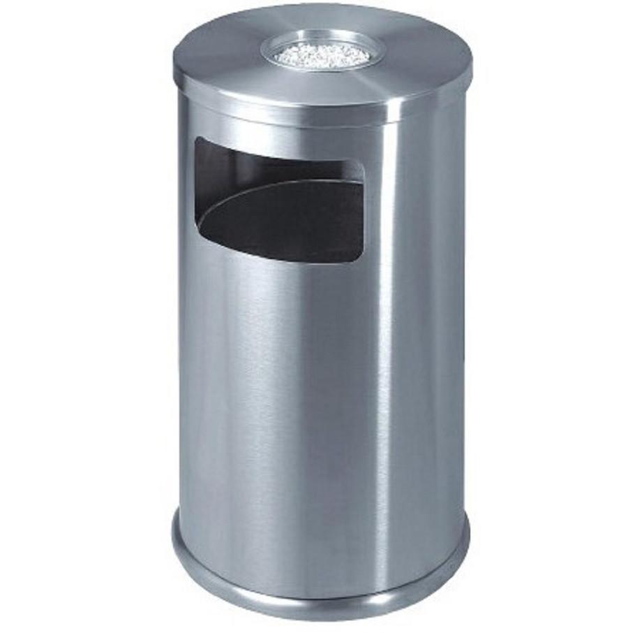 Thùng rác inox có khay đựng gạt tàn thuốc bên trên A34-I