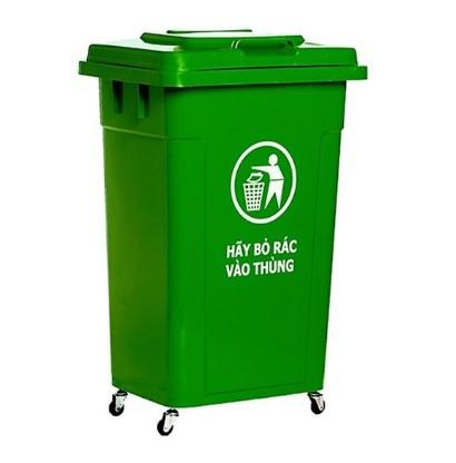 Thùng rác nhựa 60 lít có bánh xe