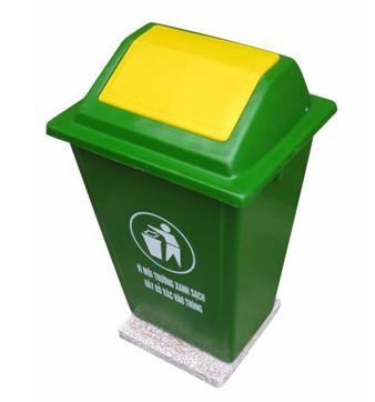 Thùng rác nhựa Composite 60 lít đế đá