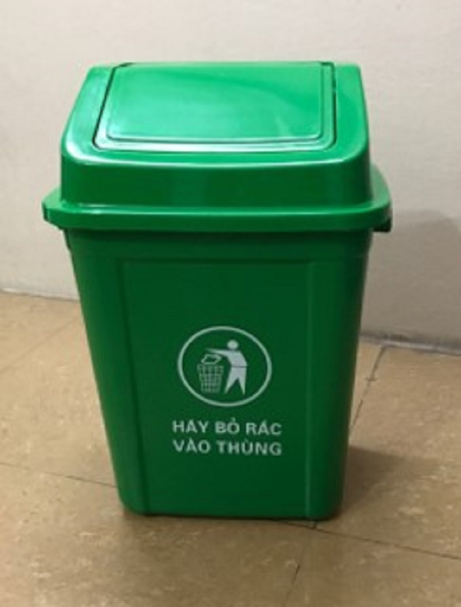 THÙNG RÁC NHỰA HDPE DUNG TÍCH 20 LÍT NẮP BẬP BÊNH