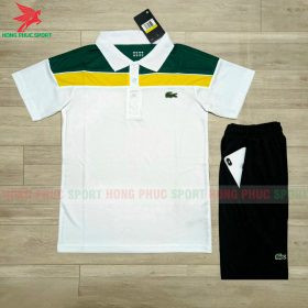 BỘ QUẦN ÁO THỂ THAO POLO LACOSTE MẪU TRẮNG DỆT VIỆT NAM