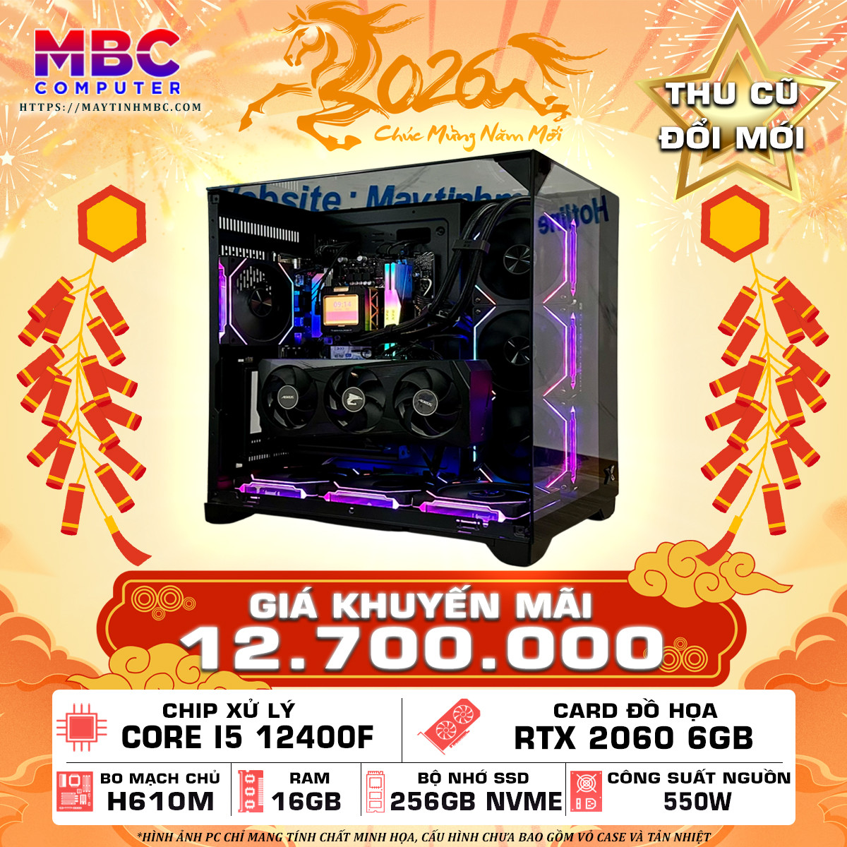 PC GAMING I5 12400F - RTX 2060 6GB