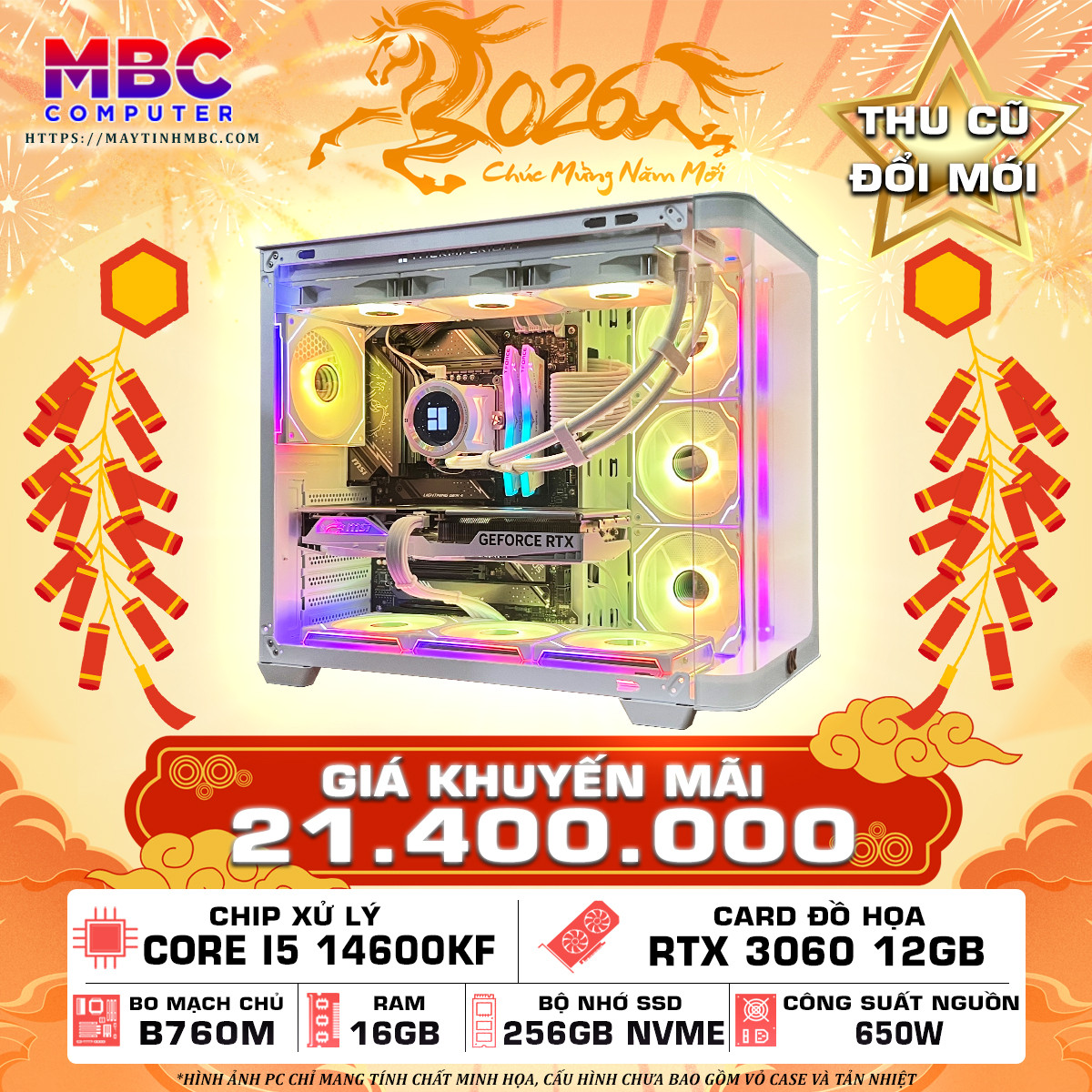 PC GAMING I5 14600KF - RTX 3060 12GB