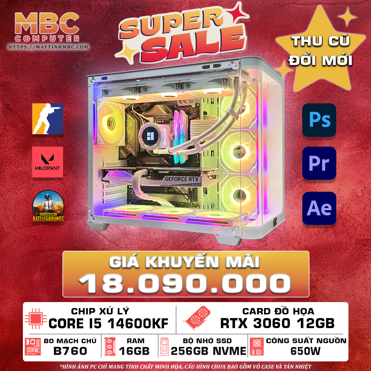 PC GAMING I5 14600KF - RTX 3060 12GB