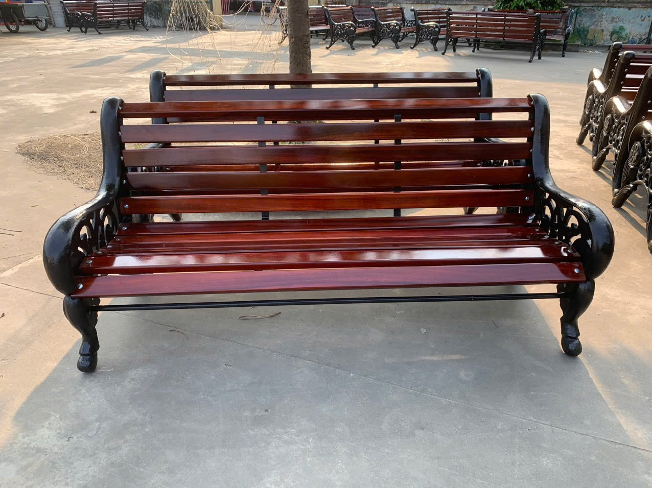 Ghế công viên có tựa ngoài trời số 05 (dài 1,5m)