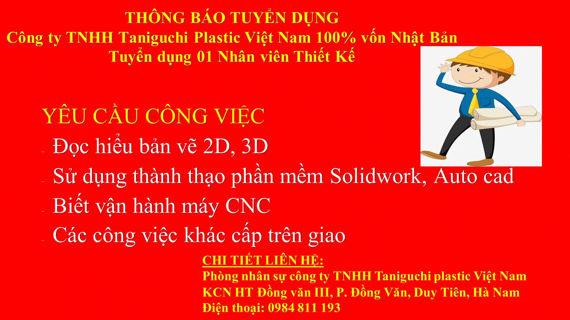 TUYỂN DỤNG: NHÂN VIÊN THIẾT KẾ