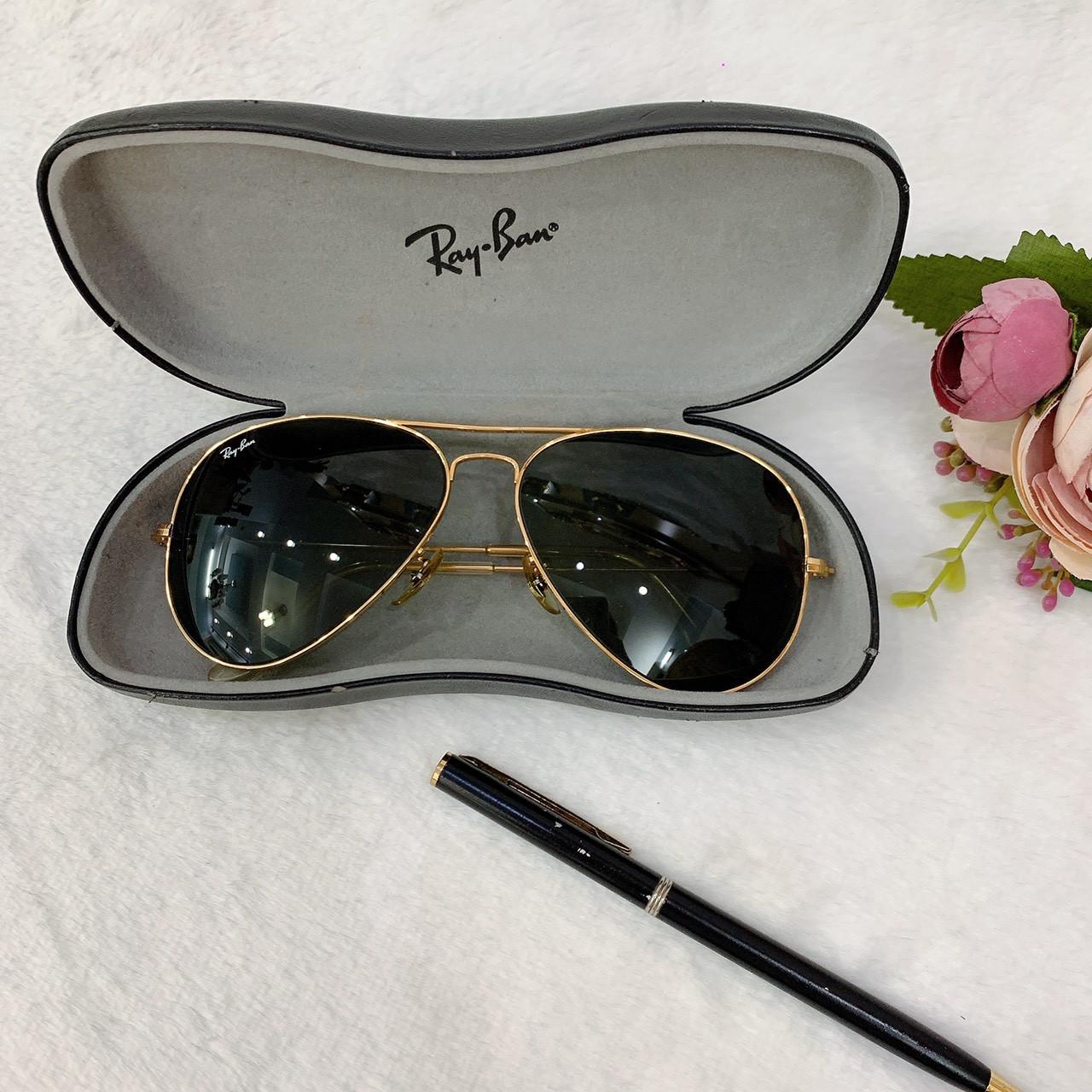 Kính râm Rayban gọng vàng  “Full Hộp”