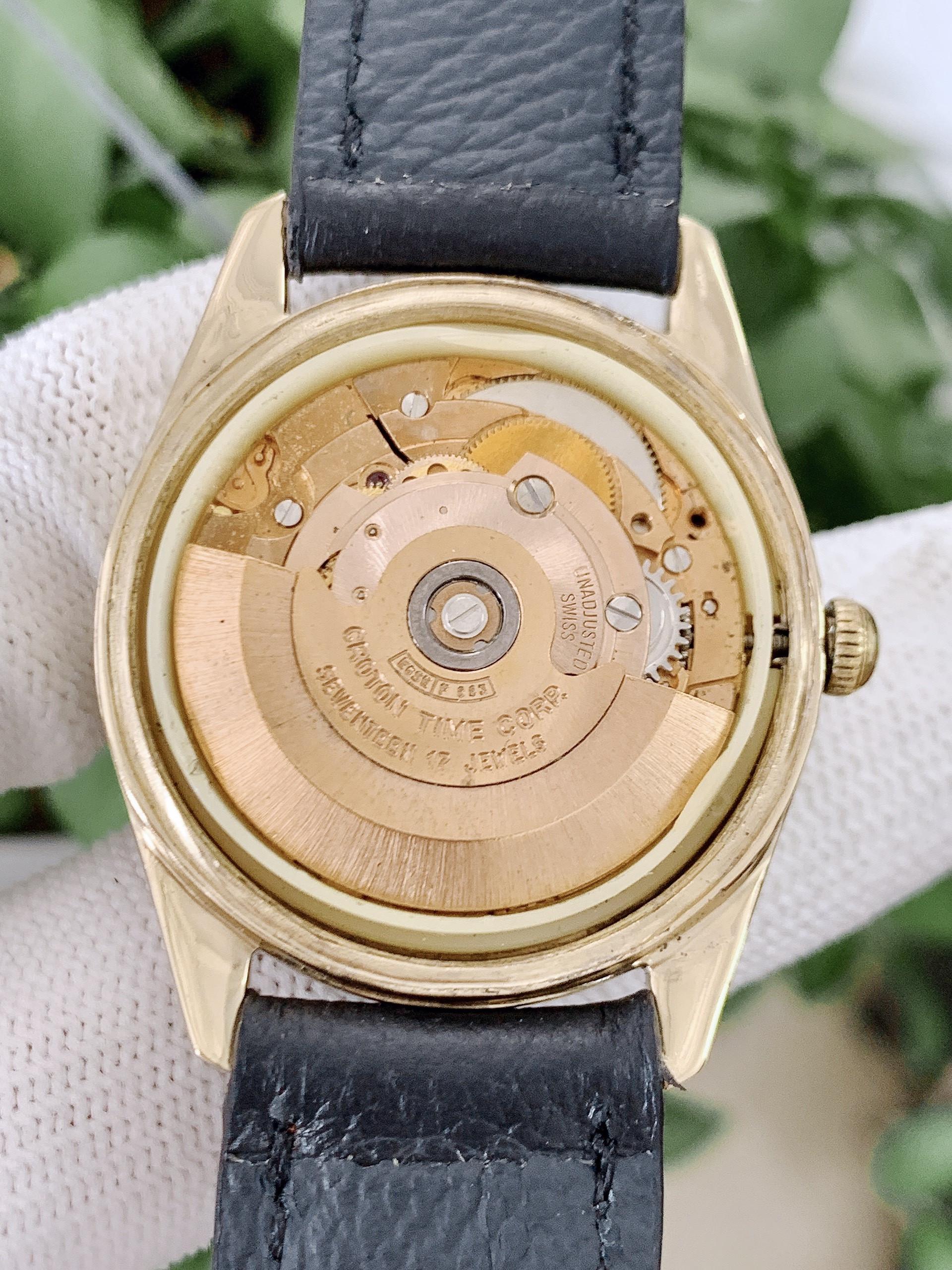 Đồng hồ nam Croton 1878 – vỏ bọc vàng