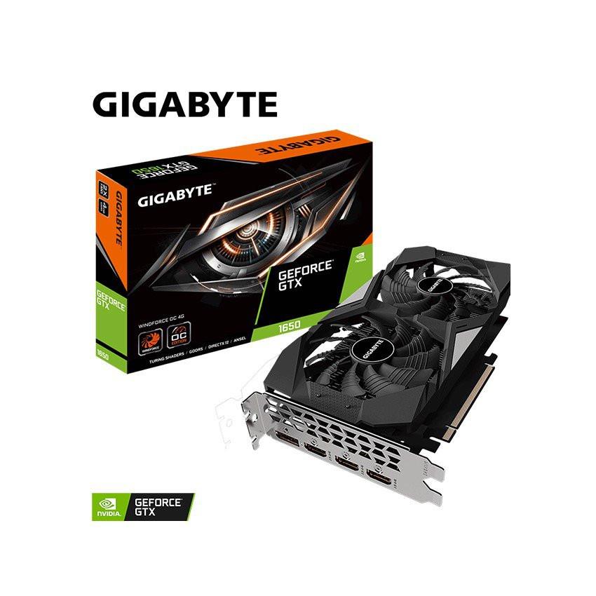 Card màn hình GIGABYTE GTX 1650 WF2OC-4G (4GB GDDR5, 128-bit, HDMI+DP, 1x6-pin)