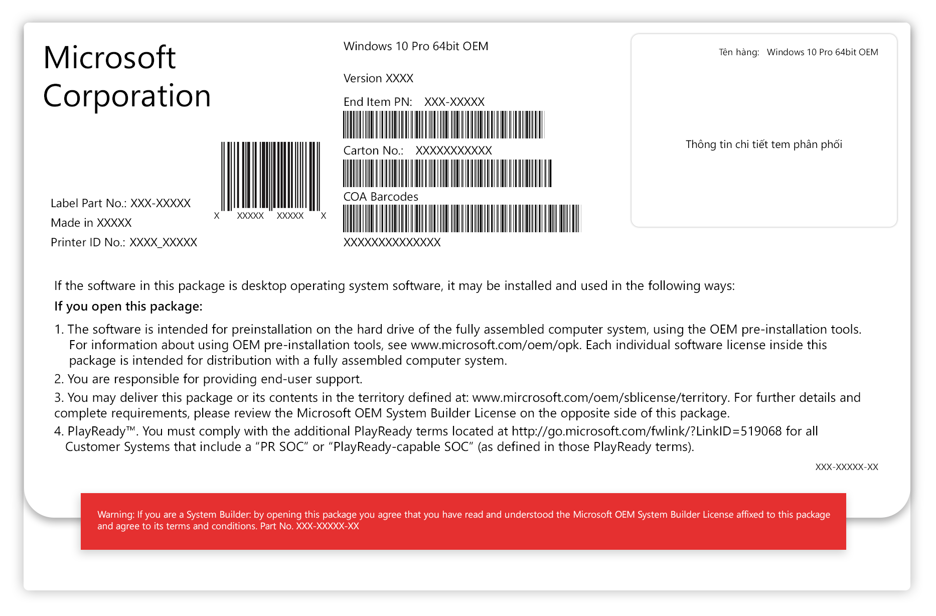 Windows 10 Pro 64-bit DSP OEI DVD (FQC-08929) - MBC