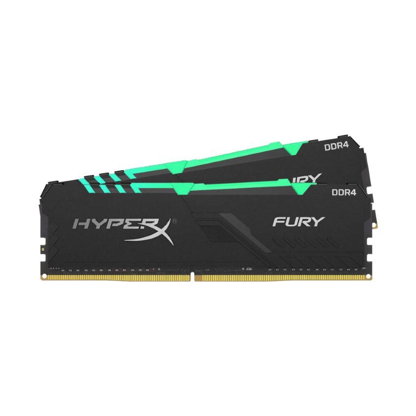 Ram Desktop Kingston HyperX Fury RGB (HX432C16FB4AK2/32) 32GB (2x16GB) DDR4 3200Mhz