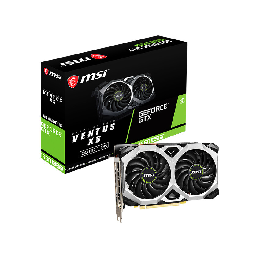 Card màn hình MSI GTX 1660 Super VENTUS XS OC (6GB GDDR6, 192-bit, HDMI+DP) - MBC