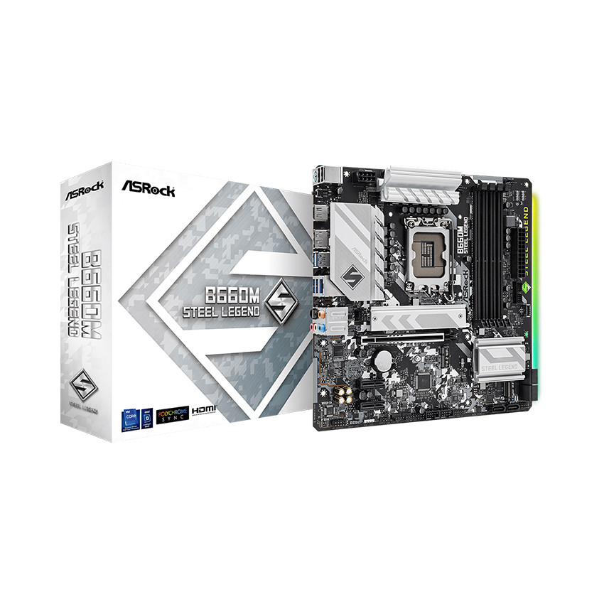 Mainboard ASROCK B660M STEEL LEGEND (Intel B660, Socket 1700, M-ATX, 4 khe RAM DDR4) - MBC