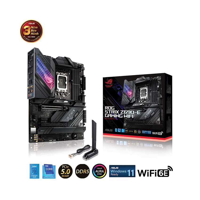 Mainboard ASUS ROG STRIX Z690-E GAMING WIFI (Intel Z690, Socket 1700, ATX, 4 khe RAM DDR5) - MBC