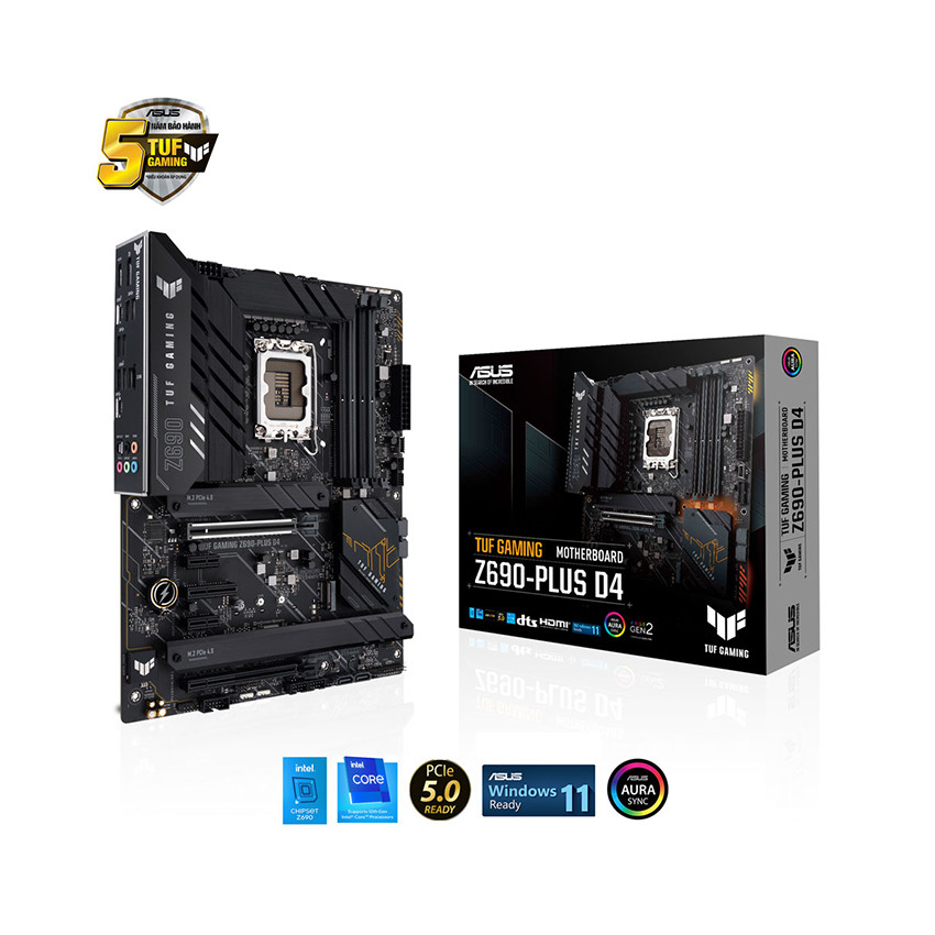 Mainboard ASUS TUF GAMING Z690-PLUS D4 (Intel Z690, Socket 1700, ATX, 4 khe RAM DDR4) - MBC