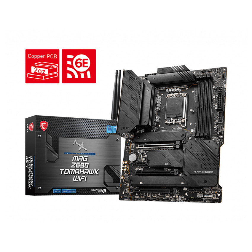 Mainboard MSI MAG Z690 TOMAHAWK WIFI (Intel Z690, Socket 1700, ATX, 4 khe RAM DDR5) - MBC