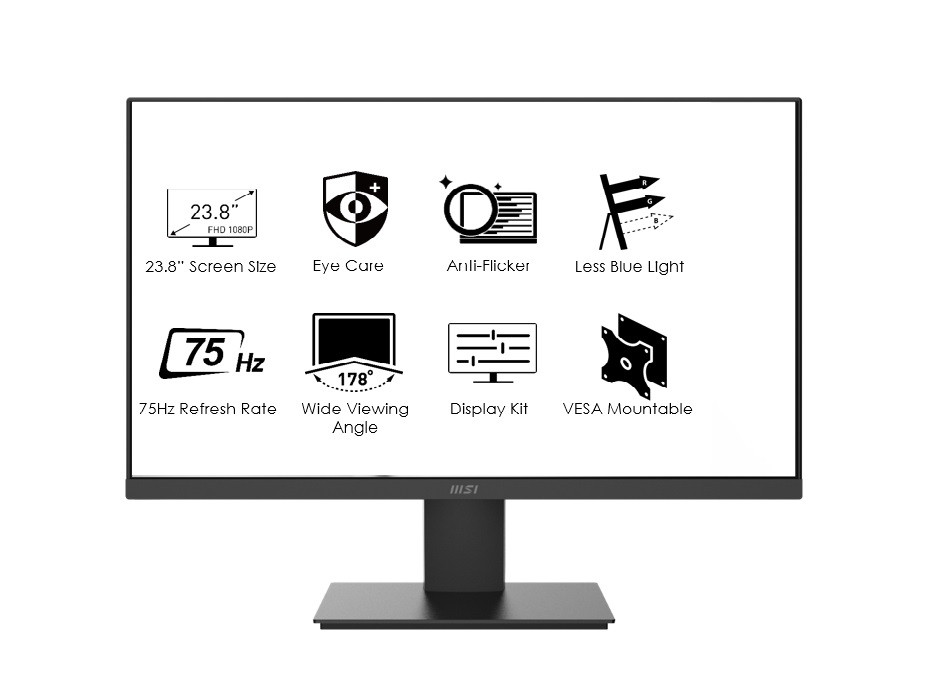 Màn hình máy tính MSI PRO MP241X 23.8 inch FHD VA - MBC