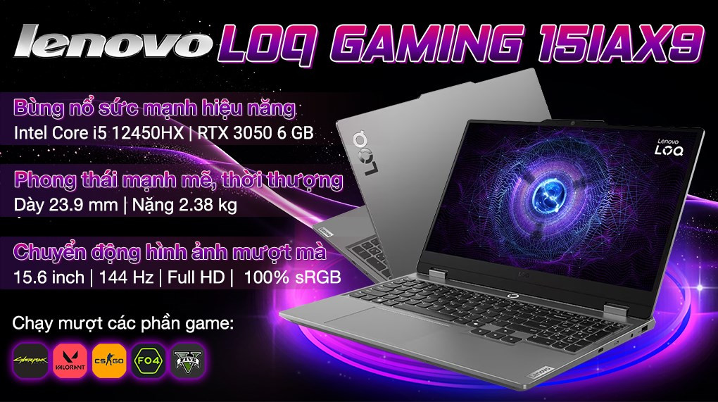 Máy tính xách tay Lenovo LOQ 15IAX9