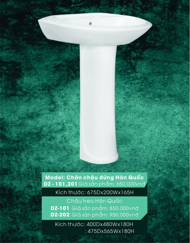 Chân chậu đứng hàn quốc DZ-101,201
