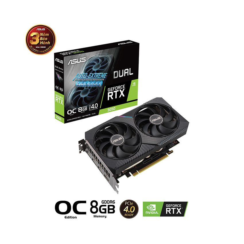 Card màn hình Asus DUAL RTX 3050-O8G - MBC