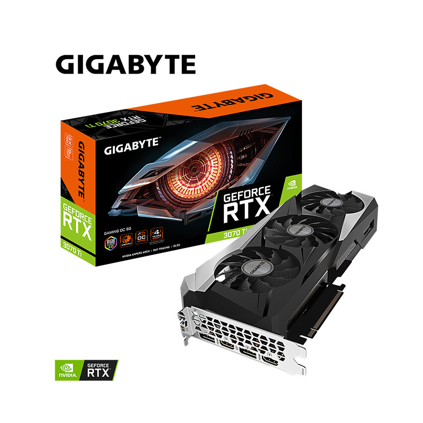 Card màn hình Gigabyte RTX 3070 Ti GAMING OC - 8GD - MBC