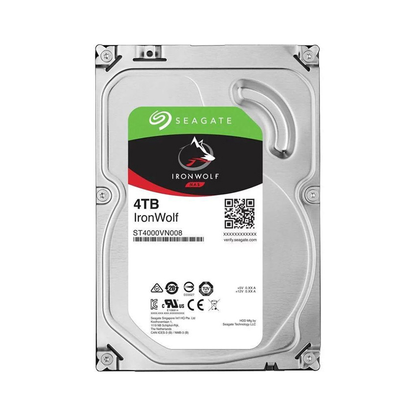 Ổ cứng HDD Seagate IronWolf 4TB 3.5 inch, 5900RPM, SATA, 64MB Cache (ST4000VN008) - MBC