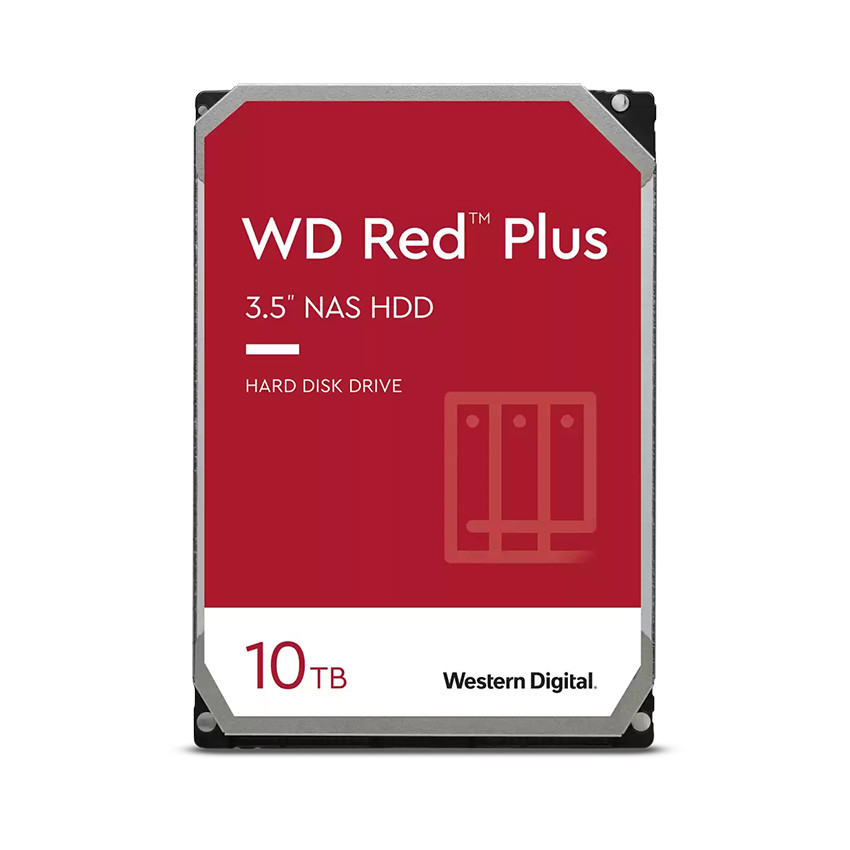 Ổ cứng HDD WD 10TB Red Plus 3.5 inch, 7200RPM, SATA, 256MB Cache (WD101EFBX) - MBC
