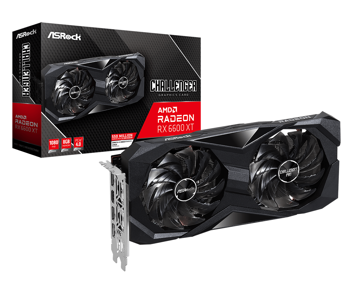 VGA ASROCK Radeon RX 6600 XT Challenger D 8GB OC (RX6600XT CLD 8GO) - MBC
