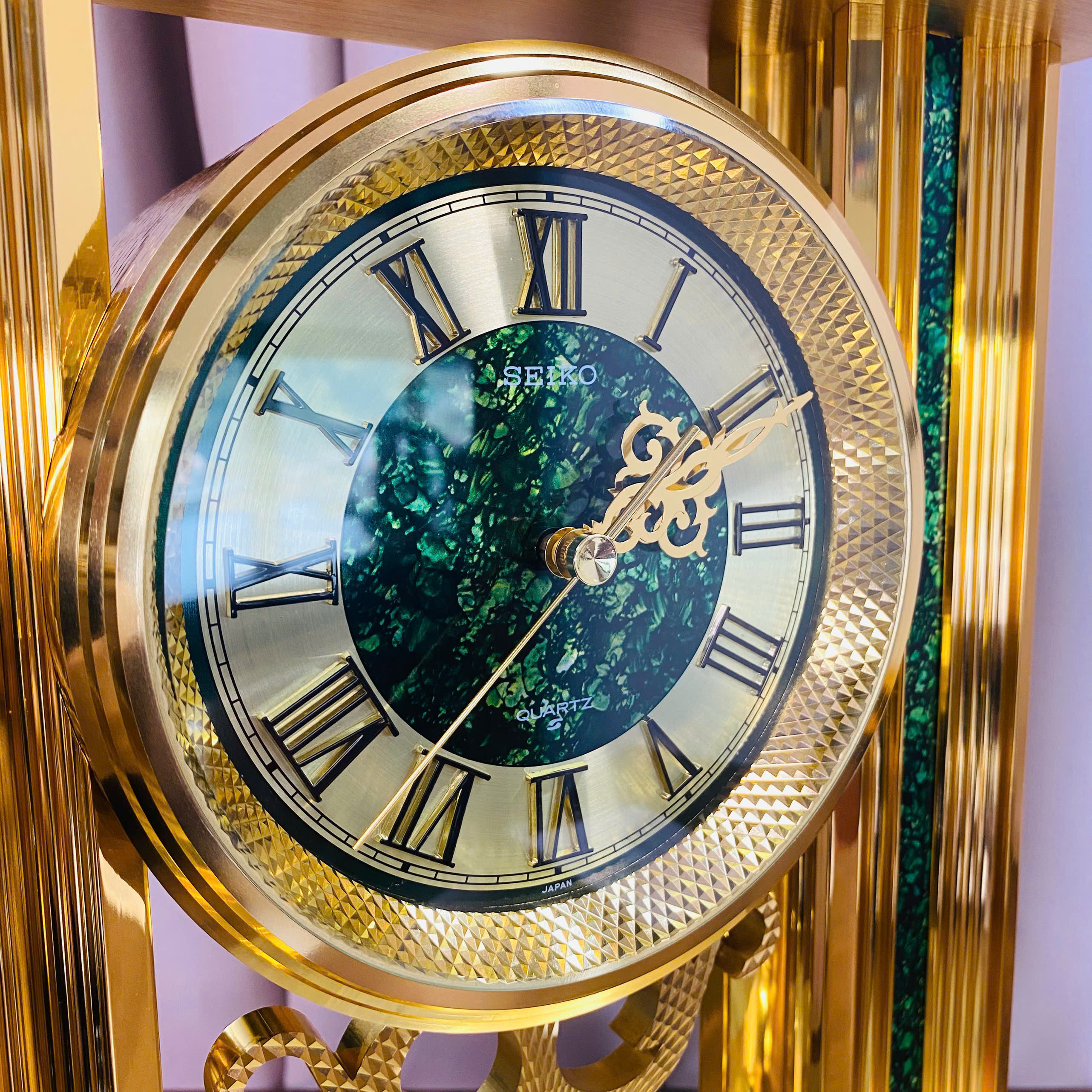 Đồng hồ để bàn Seiko mạ vàng đẹp như mới