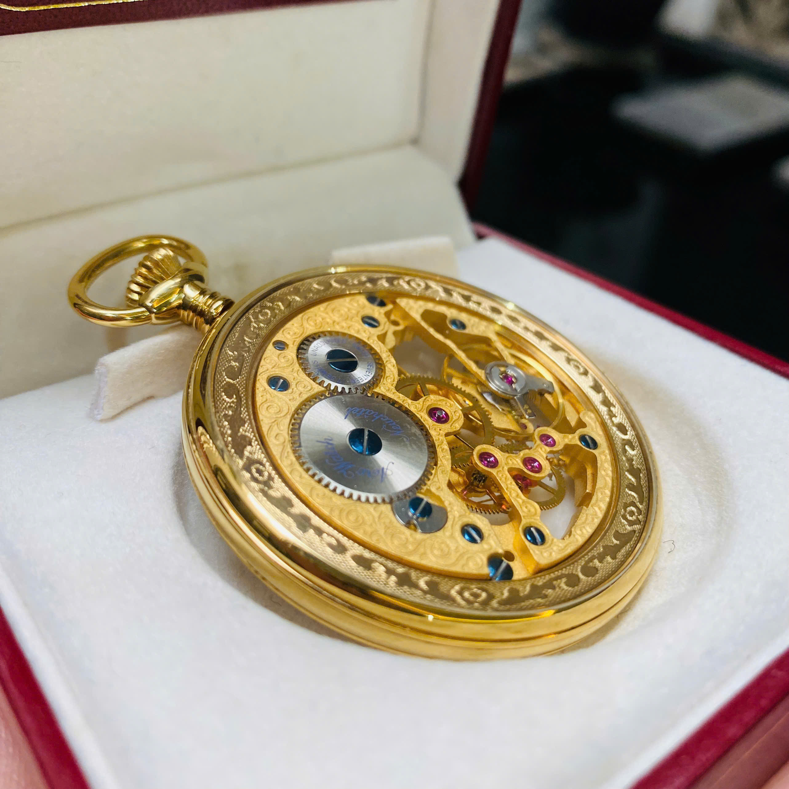 Đồng hồ quýt Aerowatch Thụy Sĩ lộ cơ, kèm box