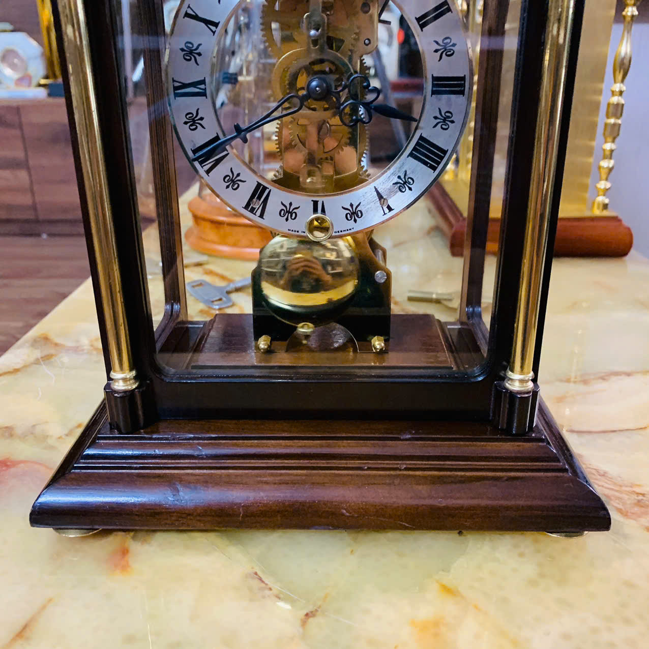 Đồng hồ hộp gỗ Seth Thomas mái vòm