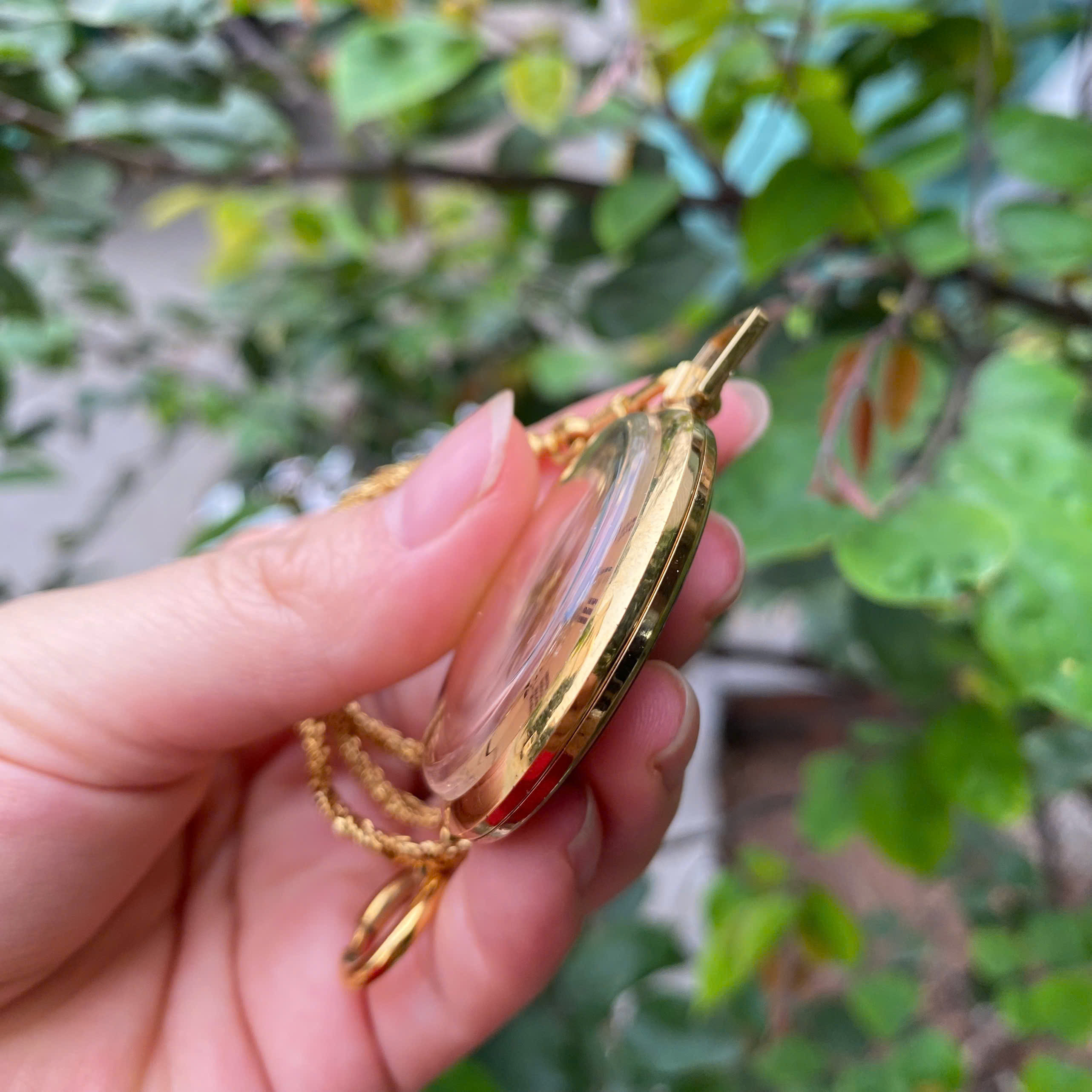 Đồng hồ quả quýt Aroma máy vàng lộ cơ