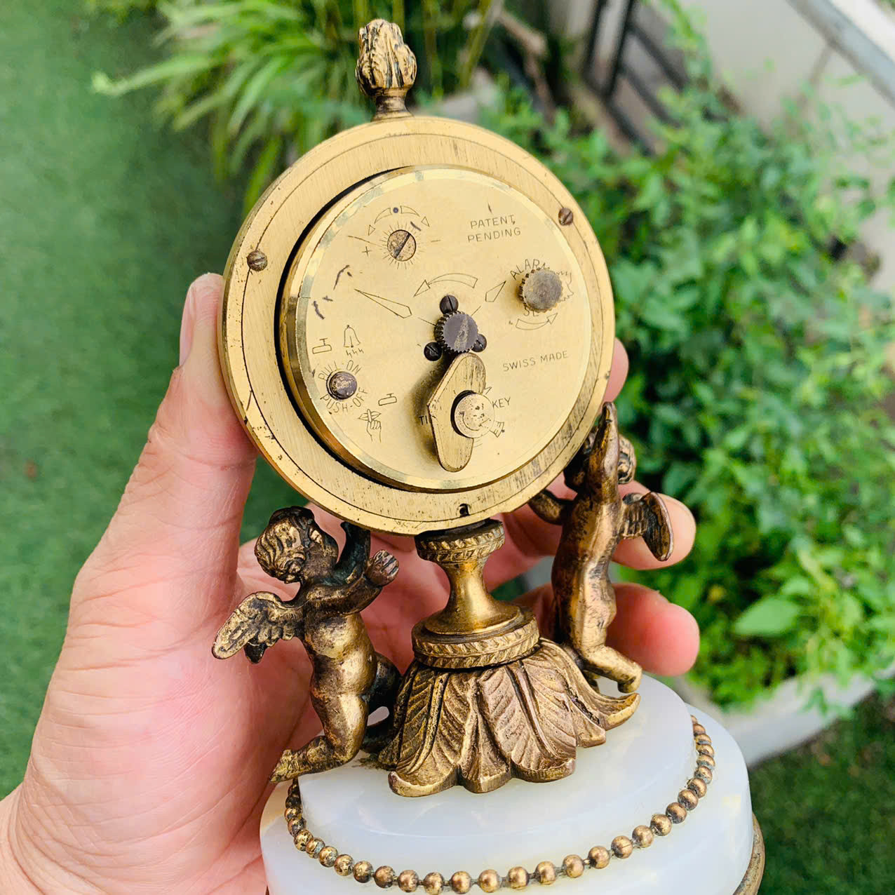 Đồng hồ báo thức Swiza Thụy Sĩ tượng thiên thần