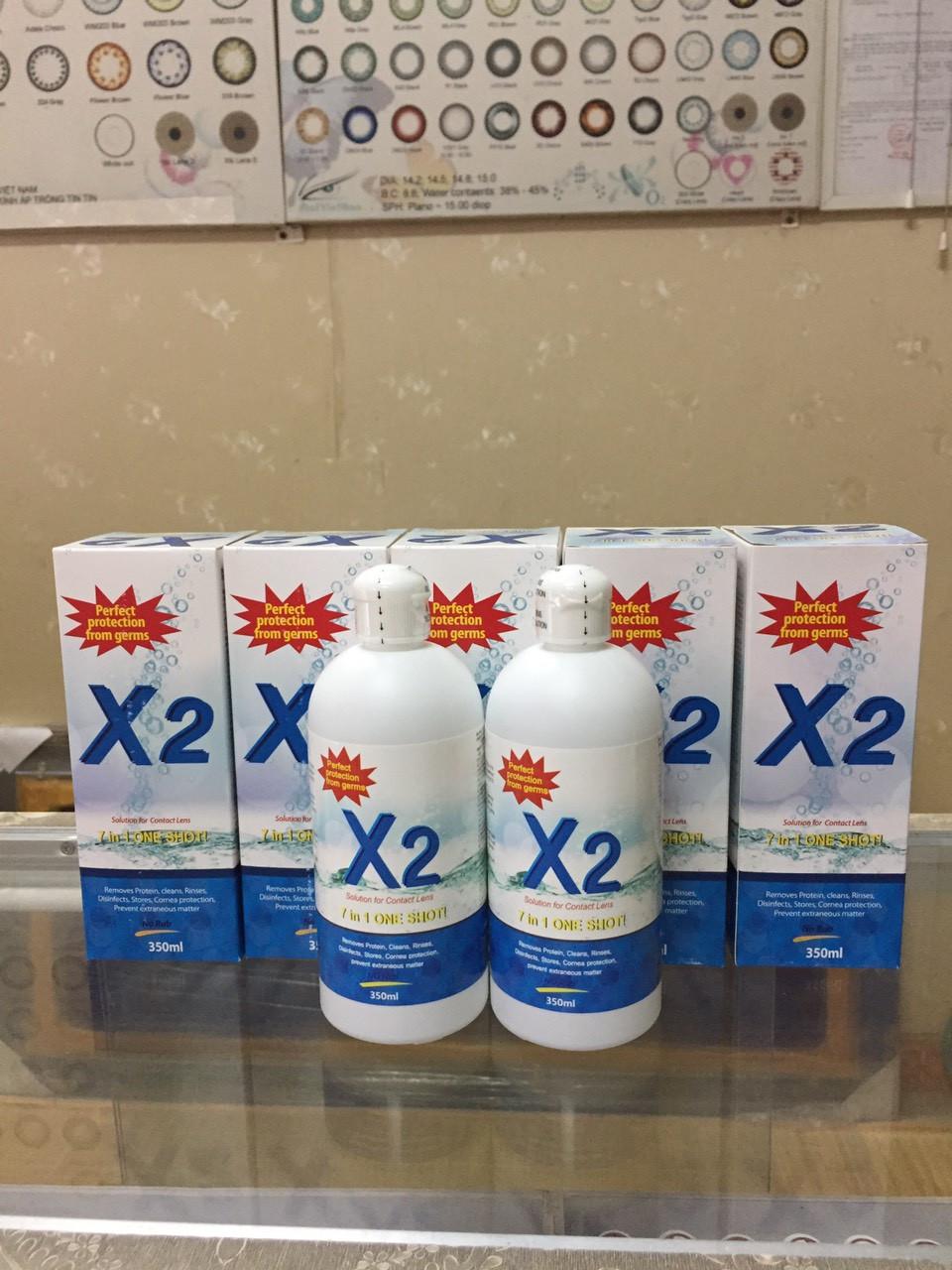 DUNG DỊCH NGÂM KÍNH ÁP TRÒNG CỨNG  X2 (350ml)
