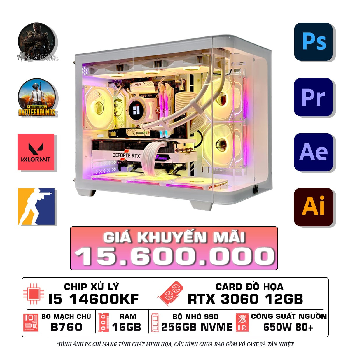 PC GAMING I5 14600KF - RTX 3060 12GB