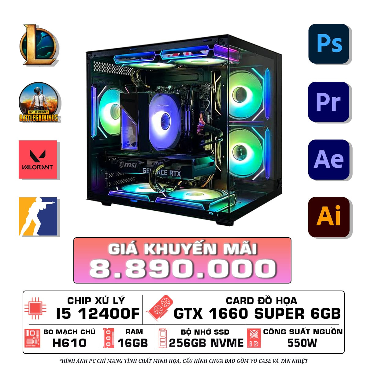 PC GAMING I5 12400F - RTX 1660 SUPER 6GB