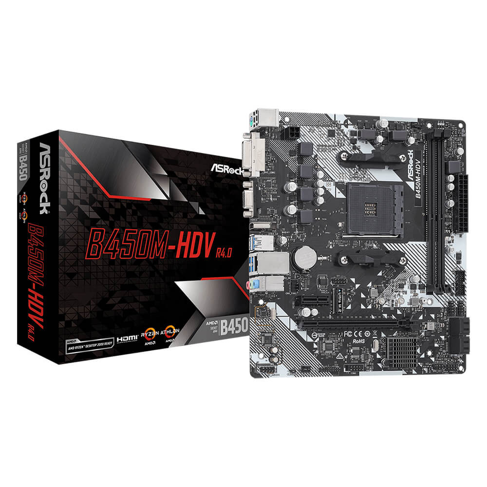 Mainboard AM4 Asrock B450M-HDV R4.0