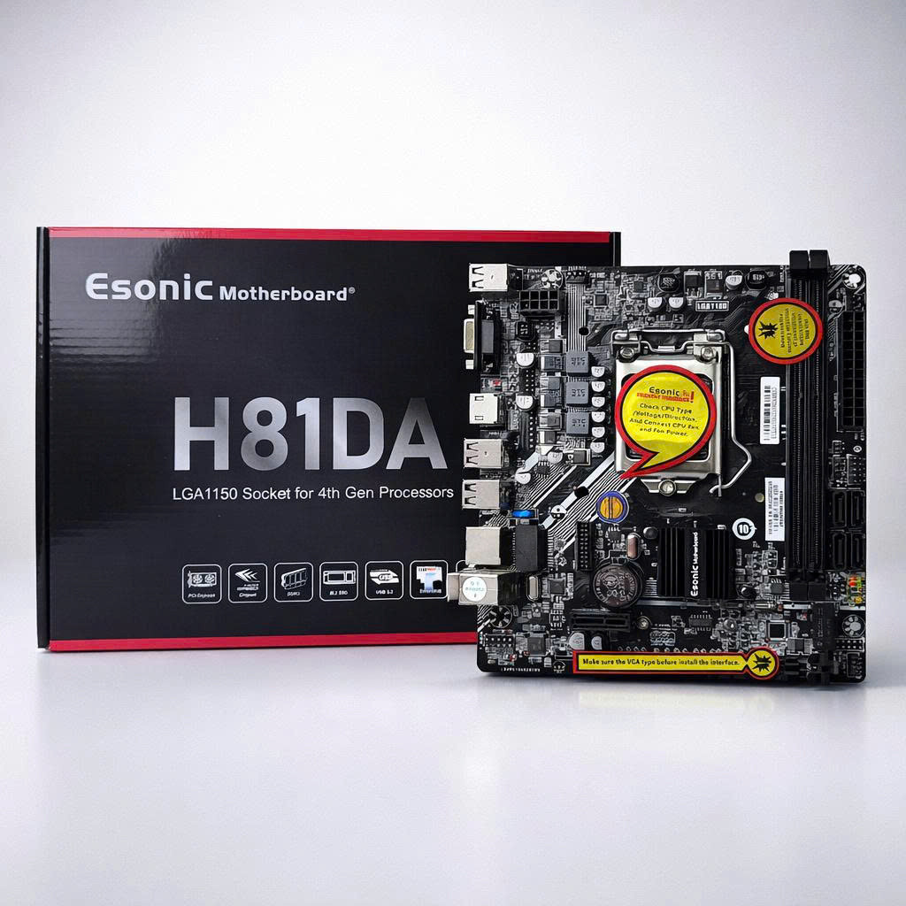 Mainboard H81 Esonic New Full Box, Bảo Hành 36 Tháng
