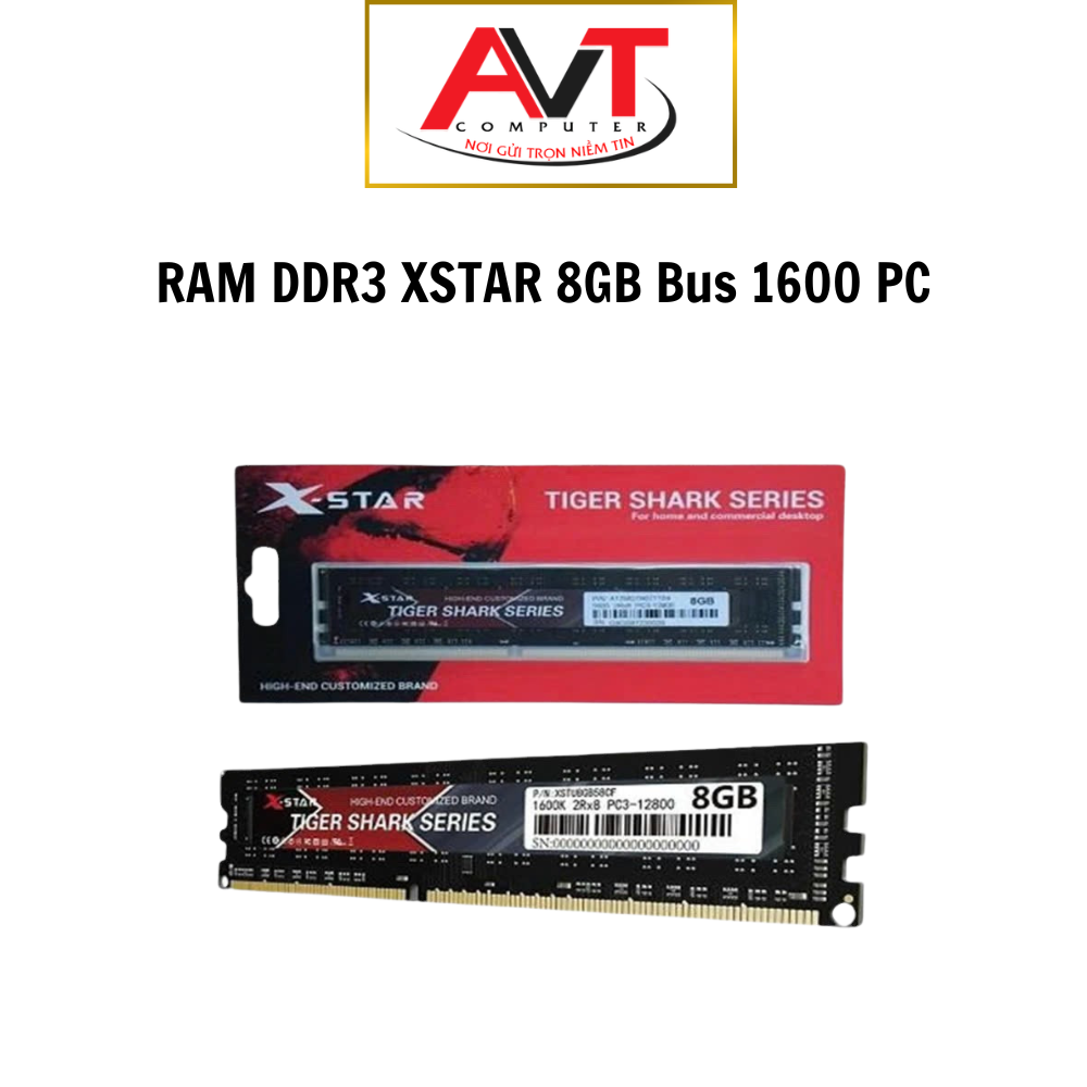 RAM DDR3 XSTAR 8GB Bus 1600 PC bảo hành chính hãng 36 tháng