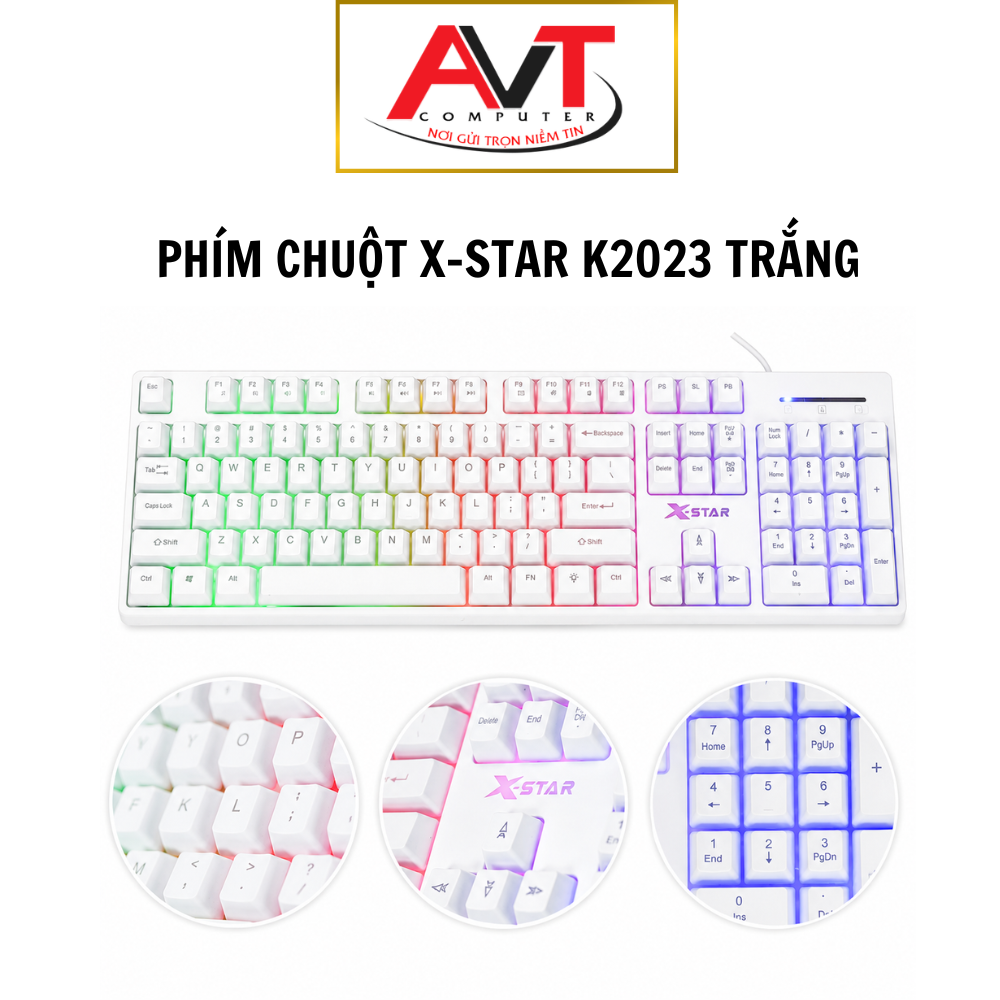 Bộ Bàn Phím Xstar K2023 Trắng